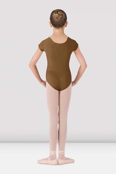 BLOCH CL5602 Girls Dujour Cap Sleeve Leotard Almond