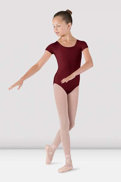 BLOCH CL5602 Girls Dujour Cap Sleeve Leotard Burgundy