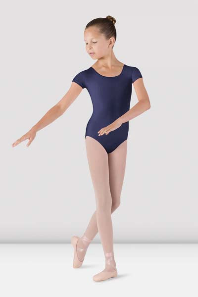 BLOCH CL5602 Girls Dujour Cap Sleeve Leotard Navy