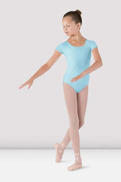 BLOCH CL5602 Girls Dujour Cap Sleeve Leotard Pastel Blue