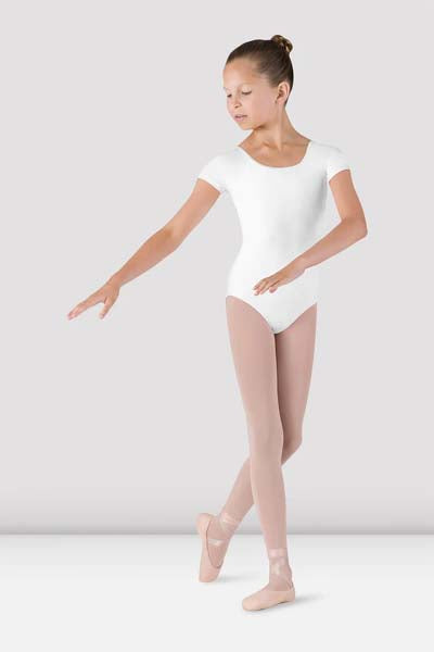 BLOCH CL5602 Girls Dujour Cap Sleeve Leotard White