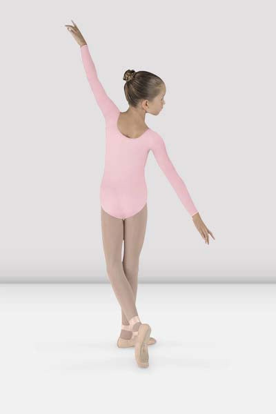BLOCH CL5609 Girls Meglio Long Sleeve Leotard Candy Pink'
