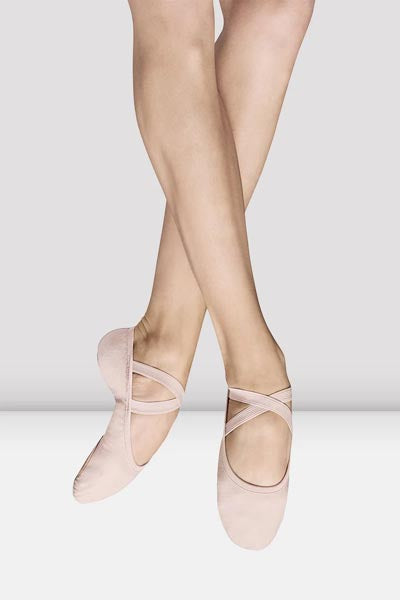 BLOCH S0284C Childrens Performa Stretch Canvas Ballet Shoes Th. Pink