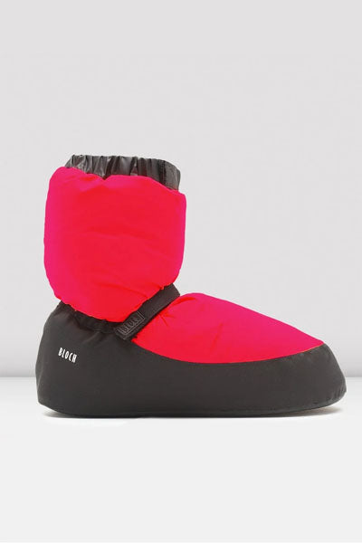 Bloch IM009K Child Warm Up Booties fluorescent pink swatch