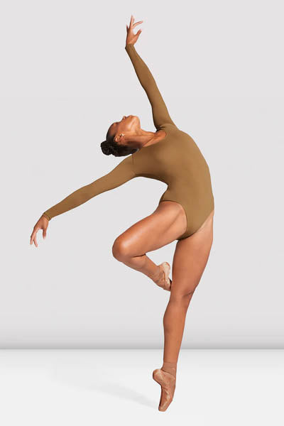 Bloch L5609 Ladies Lepsi Long Sleeve Leotard Almond color