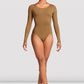 Bloch L5609 Ladies Lepsi Long Sleeve Leotard Almond color back side