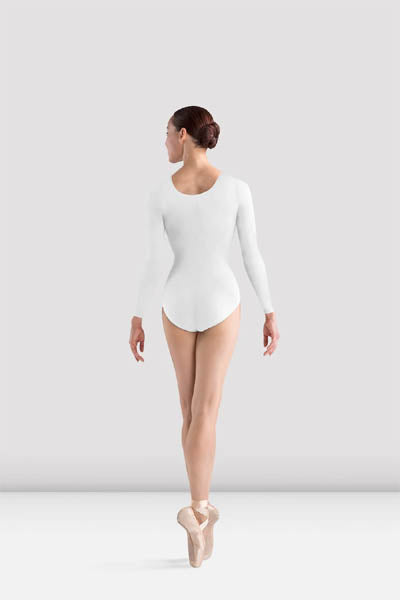 Bloch L5609 Ladies Lepsi Long Sleeve Leotard White color back side