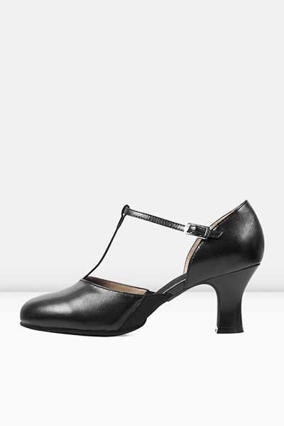 Bloch S0390L Ladies Splitflex T-Strap 2.5 Inch Heel Character Shoes left side