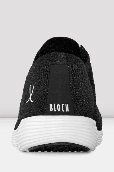Bloch S0926G Childrens Omnia Lightweight Knitted Sneakers black back swatch