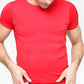 Body Wrappers-M400 Prowear Fitted Short Sleeved Shirt-Mens Scarlet