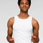 Body Wrappers-M407 Prowear High Neck Tank Mens White