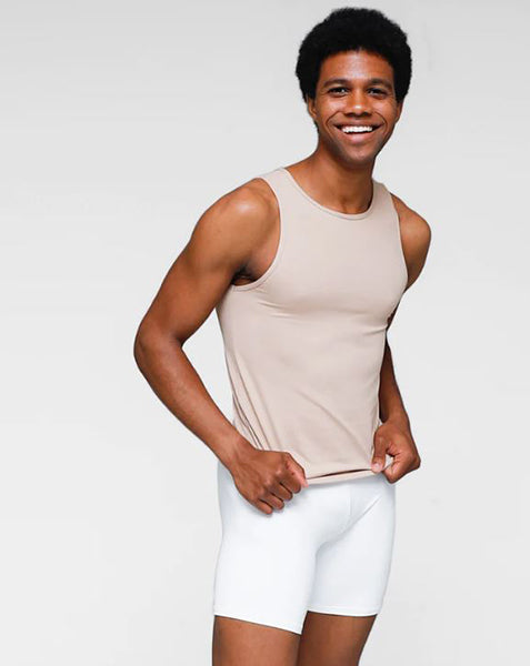Body Wrappers-M407 Prowear High Neck Tank Mens Nude