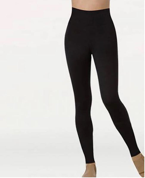 Body Wrappers- MT093 Roll Down Adjustable Waist Leggings Girls Black