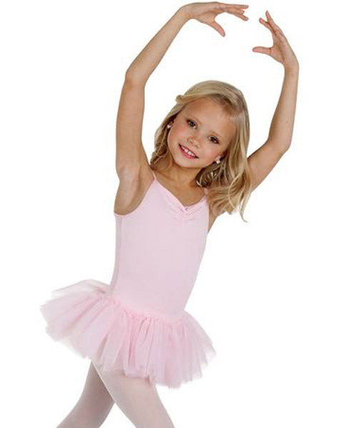 Body Wrappers BW2231 Child Princess Aurora Microfiber Camisole Tutu Leotard pink