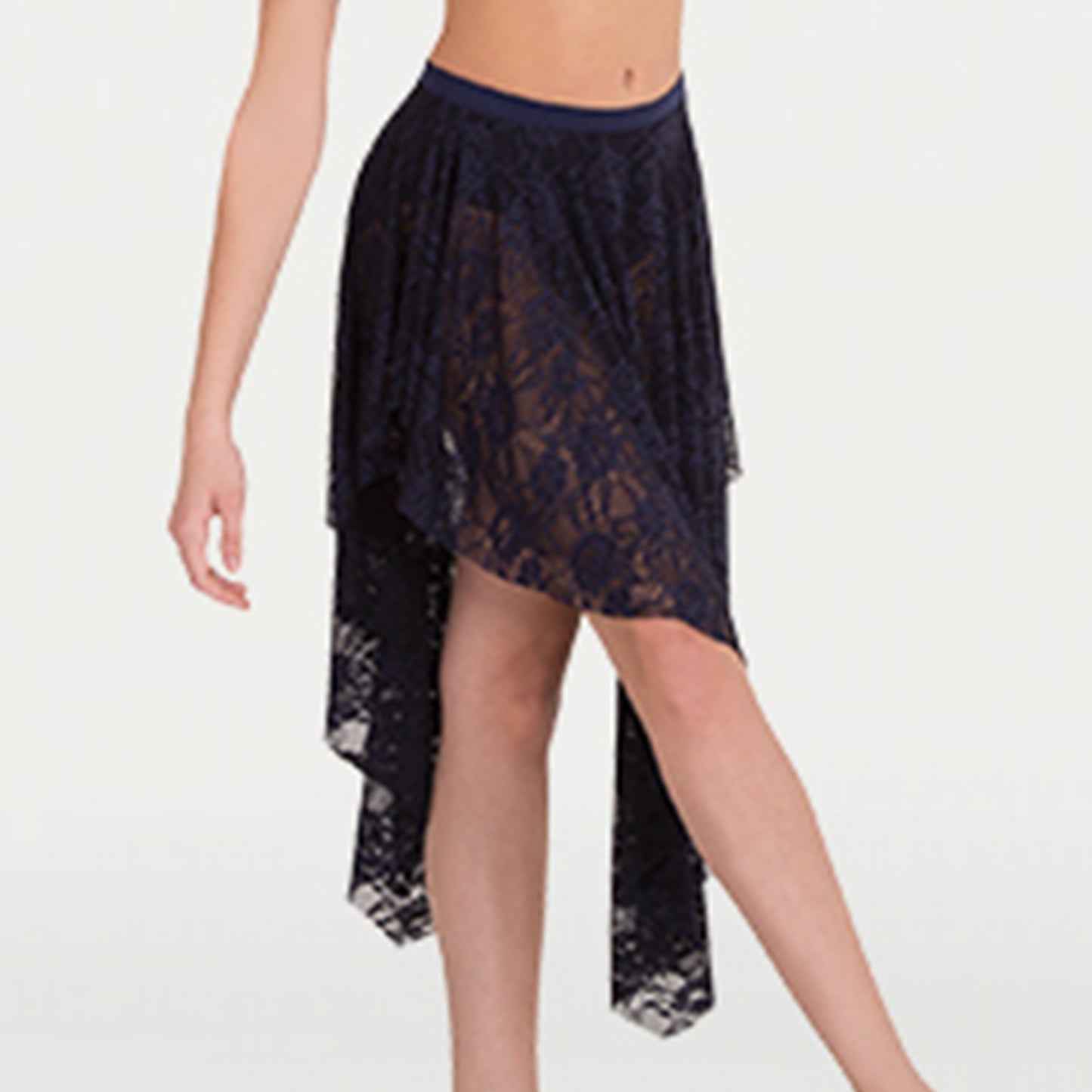 Body Wrappers LC9112 Adult High-Low Lace Skirt