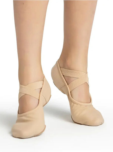 Capezio 2037W Split-Sole Canvas Hanami Ballet Shoe Nude