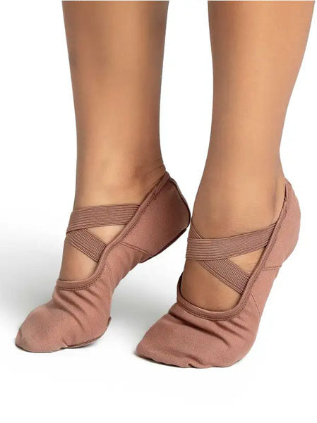 capezio 2037 hanami split sole canvas stretch ballet shoe