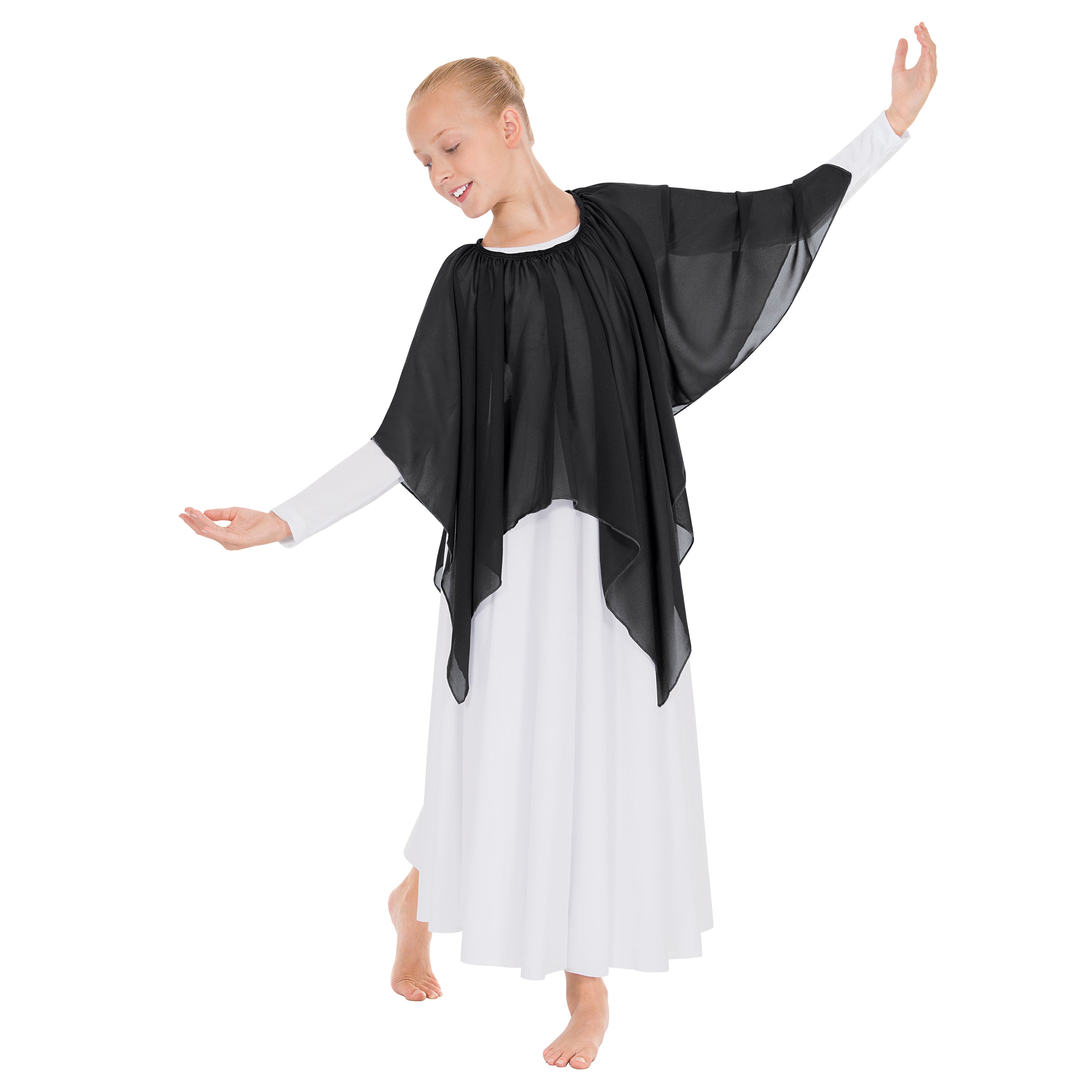 Eurotard 39768C Child Chiffon Single Layer Handkerchief Skirt