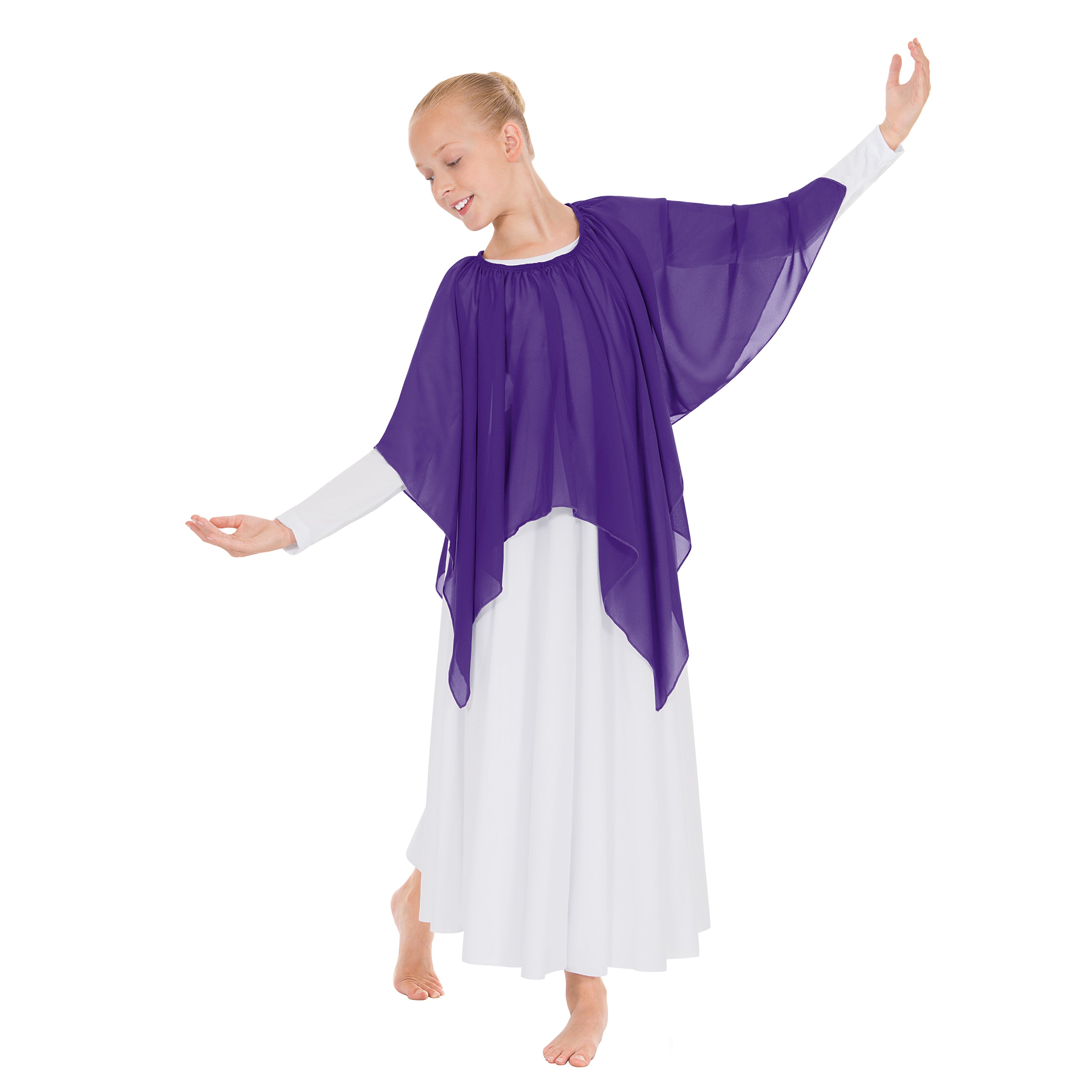 Eurotard 39768C Child Chiffon Single Layer Handkerchief Skirt