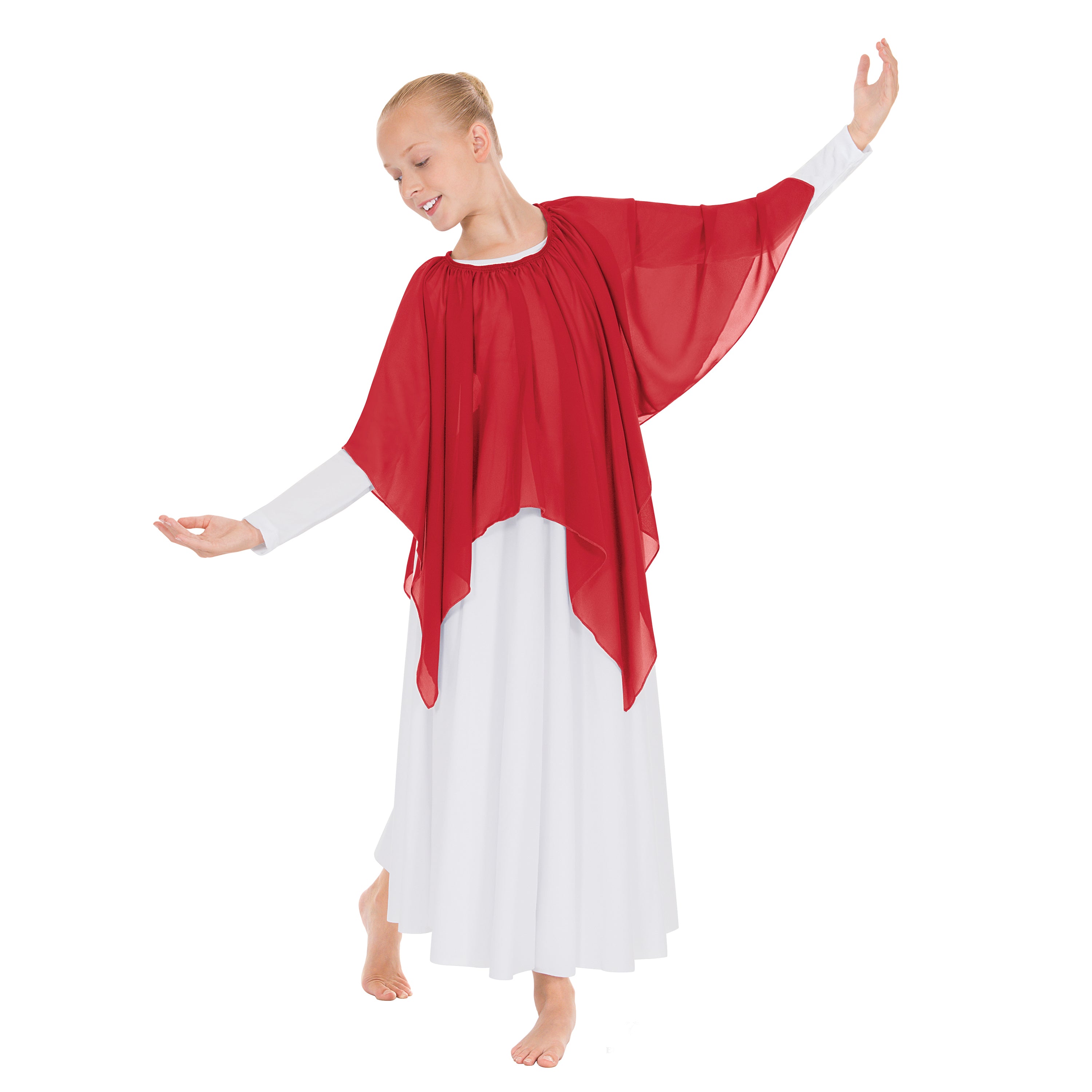 Eurotard 39768C Child Chiffon Single Layer Handkerchief Skirt
