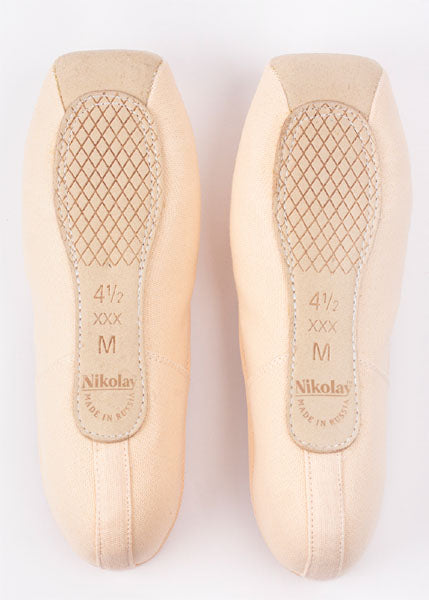 Grishko Katya, Canvas, Ballet Pink shoes back side show