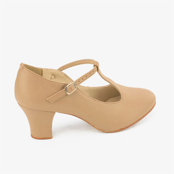 So Danca CH40 2" Heel Man-Made Leather T-Strap Character Shoe 