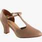 So Danca CH56 Clarice 2.5" Heel T-Strap Character Shoe With Leather Sole Caramel