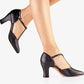 So Danca CH56 Clarice 2.5" Heel T-Strap Character Shoe With Leather Sole Black