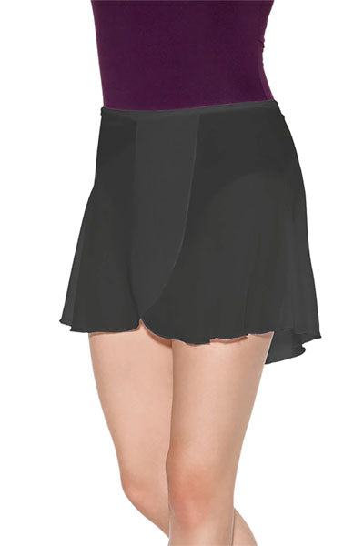 So Danca - Nancy Semi-Sheer Wrap Skirt with Ribbon Ties SL66 - Ballet Skirt black color