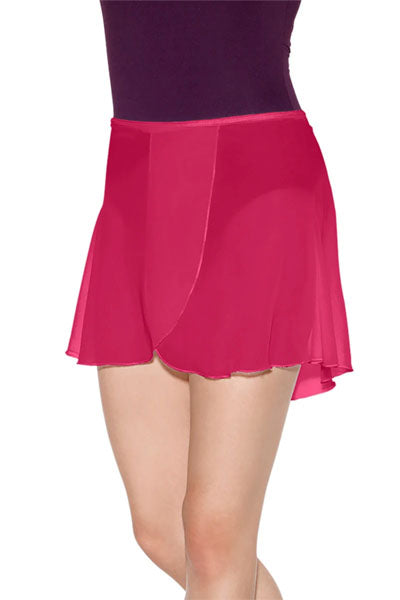 So Danca - Nancy Semi-Sheer Wrap Skirt with Ribbon Ties SL66 - Ballet Skirt burgundy color