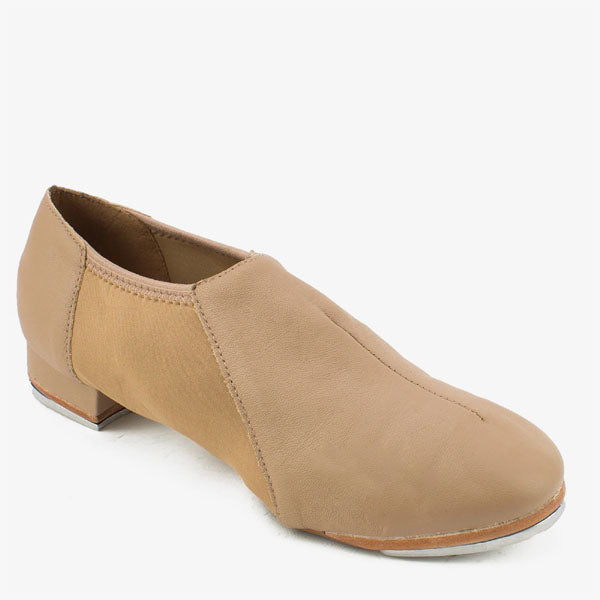 TA-52 Taylor Split Sole Slip On Jazz Bootie Tap Shoes tan color