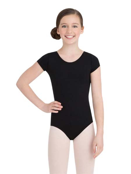 TB132C Short Sleeve Leotard Black