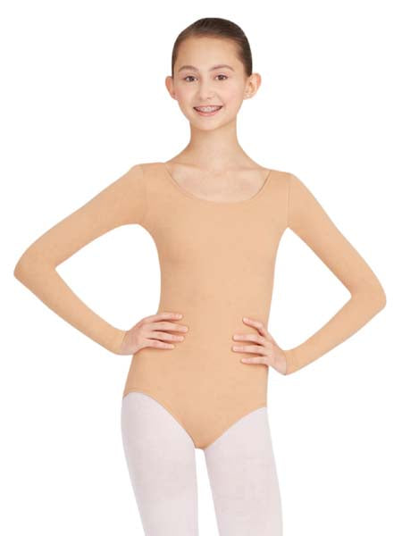 TB135 Long Sleeve Leotard Lt Suntan