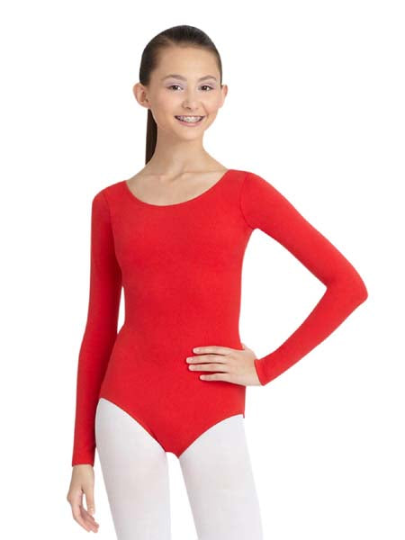 TB135 Long Sleeve Leotard Red