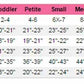Bloch R1984 Womens Derine Basic Short Sizing Chart