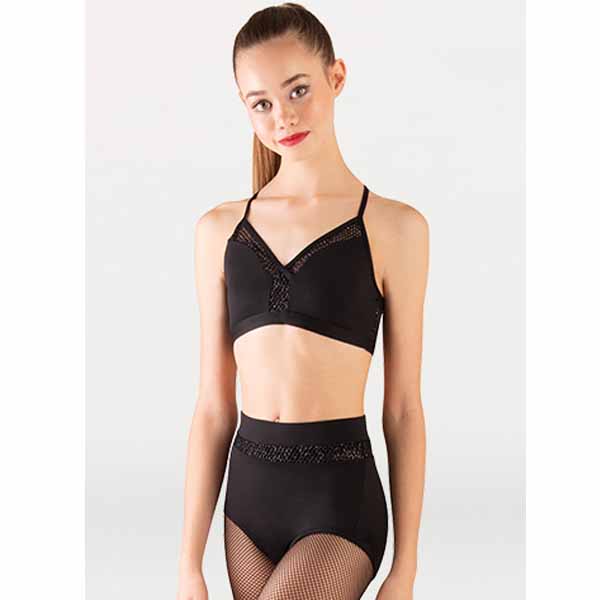 body wrappers p1162 womens tiler peck open mesh camisole bra black
