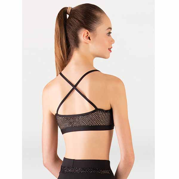 body wrappers p1162 womens tiler peck open mesh camisole bra black back