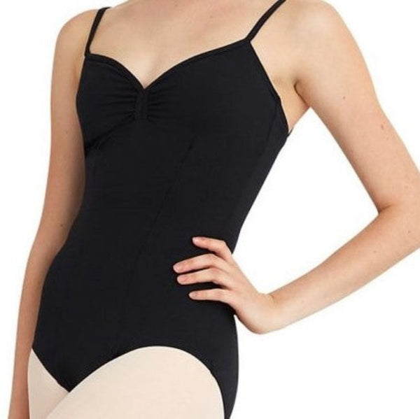 AM Capezio women's leotard with built in bra and adjustable back and straps.