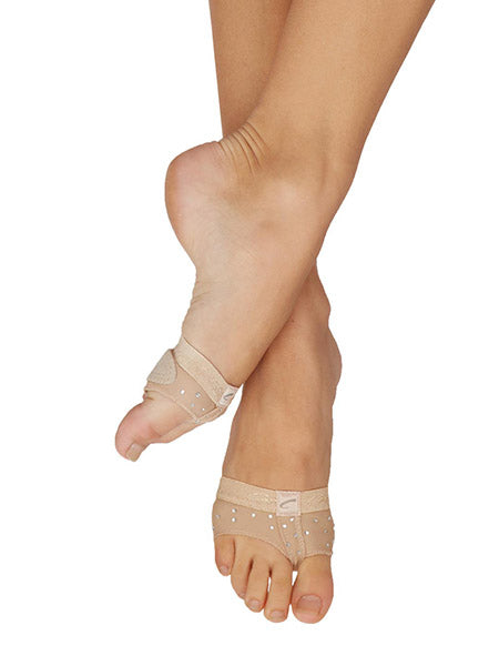 Capezio-H07R Rhinestone footUndeez Nude
