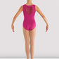  CL7905 Girls Miame Heart Mesh Leotard Hot pink back side