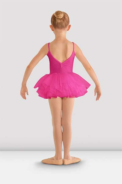cl8168 Girls Valentine Tutu Leotard hot pink back