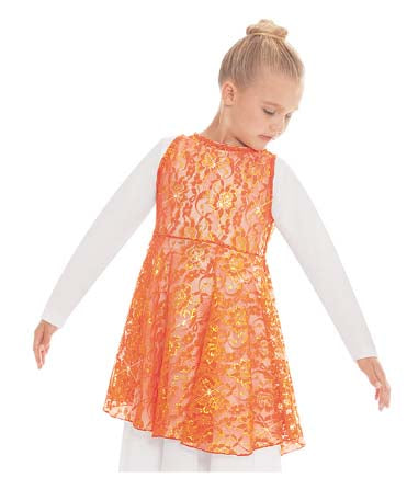 Heavenly Lace Peplum Tunic - Child's - Eurotard 65568C