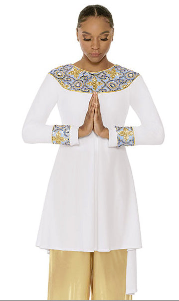 eurotard 81116 tabernacle praise tunic white