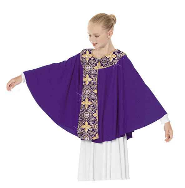 eurotard 81117c child tabernacle praise cape purple