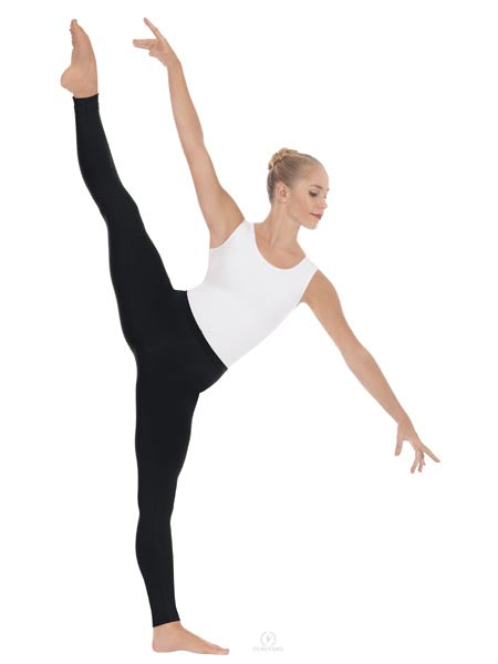 eurotard 10333 womens cotton lycra ankle leggings black