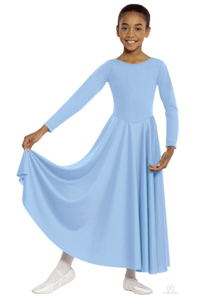 eurotard 13524c girls simplicity praise dress lt. blue