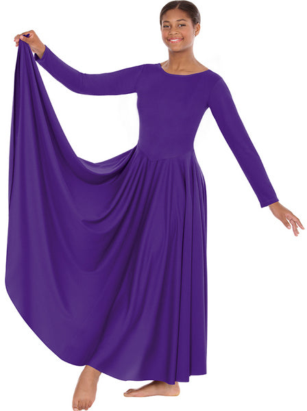 eurotard 13524 womens simplicity praise dress purple