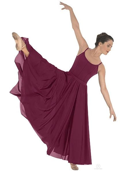 eurotard 13674 simplicity triple panel skirt burgundy