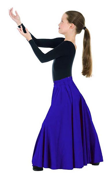 eurotard 13674 child simplicity triple panel skirt purple