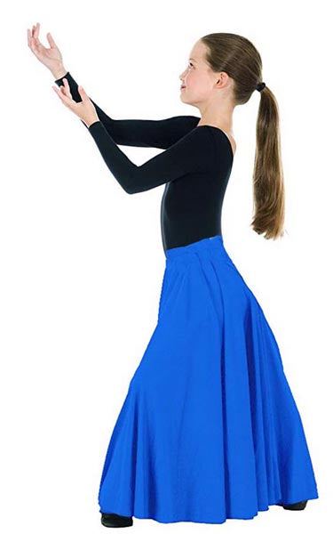 eurotard 13674 child simplicity triple panel skirt royal